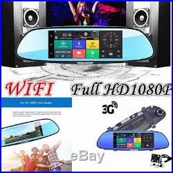 1080P HD Android 5.0 GPS WIFI Car Video DVR Rearview Mirror Dash cam car drivers