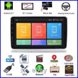 10.1In Android9.1 Car Radio Stereo 1 Din Head Unit GPS Nav Bluetooth Wifi WithCam