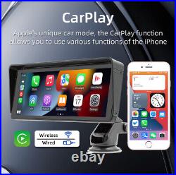 10.26 In Portable HD Screen Car Radio Wireless Carplay Android Auto Bluetooth FM