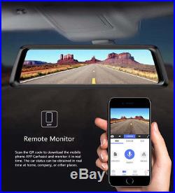 10'' HD 4G Car SUV GPS Navigation Bluetooth Wifi Rearview Mirror Camera DVR ADAS
