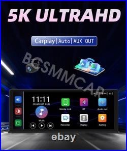11.3in 5K Dash Cam Car Radio DVR Camera For Apple CarPlay FM Touch Screen BT AUX