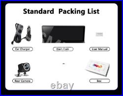 11.3in 5K Dash Cam Car Radio DVR Camera For Apple CarPlay FM Touch Screen BT AUX