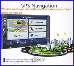 12V 7.0 HD 2 Din In-dash Car Stereo MP5/WMA Player GPS Navigation Handsfree FM