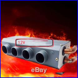 12V 80W Car Underdash Heater Defroster Demister Heating Tool 4 Hole Ports Warmer
