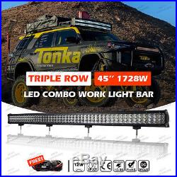 1728W 3-Rows CREE 45 LED Combo Work Light Bar Offroad Driving Lamp FLOOD SPOT W