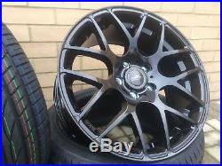 19 ALUWERKS DTM BLACK Revolve Alloy Wheels + Tyres 5x120 VW Transporter T5 T6