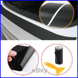 1x Black Carbon Fiber Car Rear Bumper Protector Corner Trim Sticker Accessories