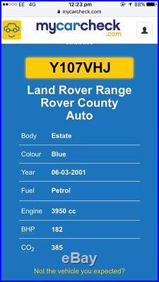 2001 Range Rover P38 96000 miles