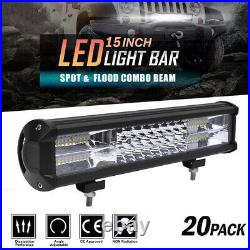 20X15INCH 360W 6D LED Work Light Bar Flood Spot Combo Beam Offroad Car Work Lamp