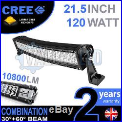 20 120w Curved Cree LED Light Bar Combo IP68 Driving Light Off Road 4x4 Boat