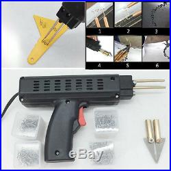 220V Hot Stapler Car Auto Bumper Weld Gun Plastic Staples Pliers Repair Tool Kit