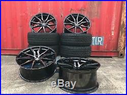 22 Concave Alloys +tyres Fits Range Rover Sport Discovery Bmw X5 Black Pearl