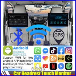 2PCS 10.1Car Headrest Monitor 2+32G Android12 Bluetooth WIFI ouch Screen Player
