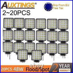 2X20X 48W LED Off road Work Light Lamp 12V 24V Car boat Truck Driving DE Stock