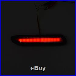 2XUniversal Car Red Lens LED Bumper Reflectors Taillight Brake Fog Warning Light