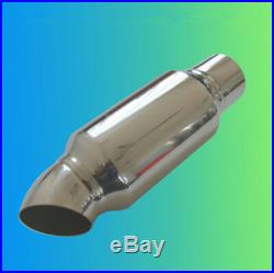 2.5inlet to 2.5outlet Car Muffler Exhaust Pipe Tip Universal Stainless Steel