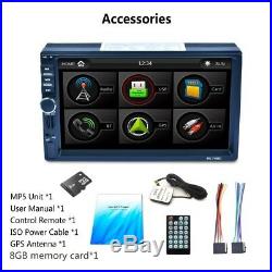2-DIN 7 inch Touch Car Auto MP5 Player with GPS Bluetooth RDS Radio Stereo AUX