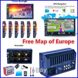 2-Din 7 Newest TFT Screen Stereos Radio MP5 Player withFree Map of Europe AUX/USB