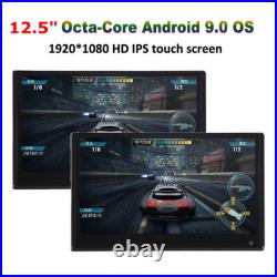 2pcs 12.5 Android 9.0 Car Headrest Screen Monitor 4K WIFI Bluetooth Dual HDMI