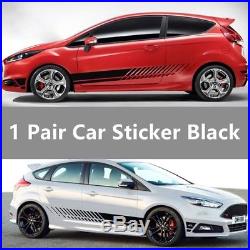 2pcs Racing Stripe Graphic Stickers Car Body Side Door Vinyl Decals Universal
