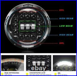 2x7inch Round Led Projector Headlights Hi/Lo Beams For 1990-1997 Mazda Miata MX5