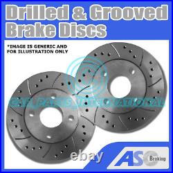 2x Drilled and Grooved 5 Stud 304mm Solid OE Quality Brake Discs(Pair) D G 952