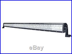 300W 52 LED Light Bar + 2pcs 4 18W PODS Spotlight for 07-15 Jeep Wrangler JK