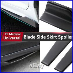 34x3.7 Universal Black Car Side Skirt Rocker Splitters Winglet Wings Protector