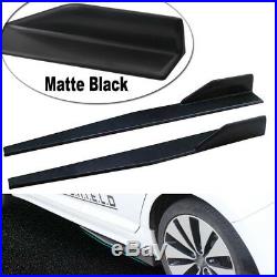 34x3.7 Universal Black Car Side Skirt Rocker Splitters Winglet Wings Protector