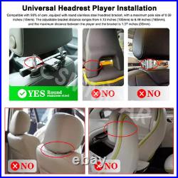 360° Rotatable Car Monitor Headrest Player 4K HD Androind 14 Video WIFI BT TV