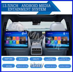 360° Rotatable Car Monitor Headrest Player 4K HD Androind 14 Video WIFI BT TV