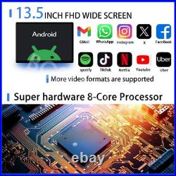 360° Rotatable Car Monitor Headrest Player 4K HD Androind 14 Video WIFI BT TV