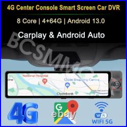3 Lens Car DVR Camera GPS Android Car Rearview Mirror Camera Dash Cam WIFI 4+64G