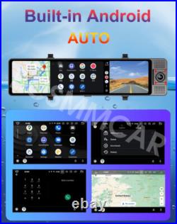 3 Lens Car DVR Camera GPS Android Car Rearview Mirror Camera Dash Cam WIFI 4+64G