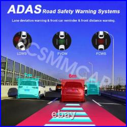 3 Lens Car DVR Camera GPS Android Car Rearview Mirror Camera Dash Cam WIFI 4+64G