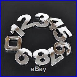 40PCS 3D Car Alphabet letter Number Symbol Emblem Badge Decals Stickers Kits