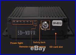 4CH Car Vehicle Bus School Bus Camera High D CCTV kit Recorder SD Card Remote
