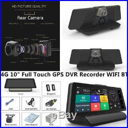 4G 10'' Android 5.1 WiFi Full Touch Screen GPS ADAS DVR Rear Camera Universal