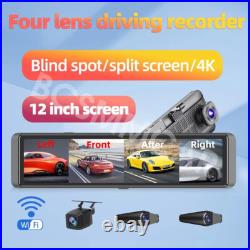4 Channel Dash Cam 12 Car DVR Rear View Mirror Video Recorder ADAS Night Vision 4 Channel Dash Cam 12 Car DVR Rear View Mirror Video Recorder ADAS Night Vision