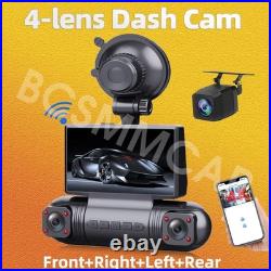 4 Lens Dash Cam 2K+1080p WIFI Car Recorder Camera 170° Wide Angle Night Vision