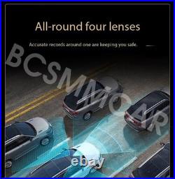 4 Lens Dash Cam 2K+1080p WIFI Car Recorder Camera 170° Wide Angle Night Vision