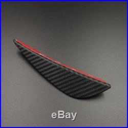 4pcs Black Carbon Fiber Front Bumper Body Spoiler Canards Splitter Fins Exterior