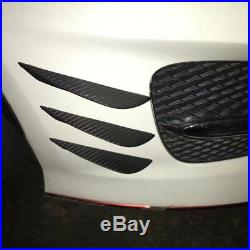 4pcs Black Carbon Fiber Front Bumper Body Spoiler Canards Splitter Fins Exterior