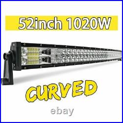 52/42/32/22inch Curved LED Work Light Bar Offroad Driving Lamp Truck SUV Boat