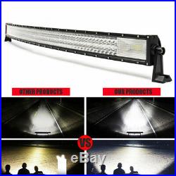 52'' 702W LED Curved Work Light Bar Combo Offroad Lamp Car Truck Offroad + Wire