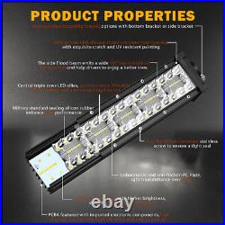 52inch Straight LED Light Bar Upper Windscreen Mounts for 07-18 Wrangler JK