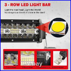 52inch Straight LED Light Bar Upper Windscreen Mounts for 07-18 Wrangler JK