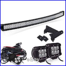 54Inch 312W 104 Led Lights Bar Spot Flood Combo curved Lamp UTE SUV ATV Offroad