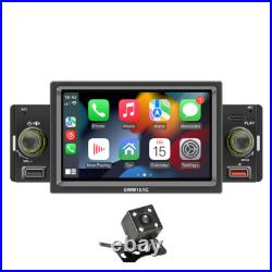 5in 1 Din Carplay Android Auto Radio Car Stereo MP5 Player Mirror Link WithCamera
