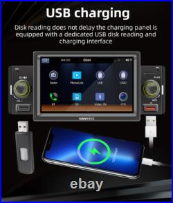 5in 1 Din Carplay Android Auto Radio Car Stereo MP5 Player Mirror Link WithCamera